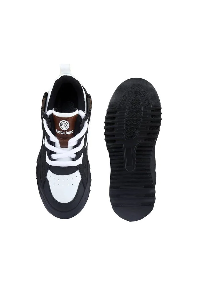 Bacca Bucci Black OG TerraForge Low-Top Series bold Street-Ready Sneakers for Men | Best Price UAE